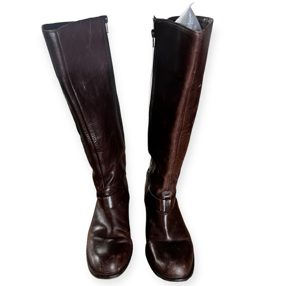 Anthropologie Schuler & Sons Philadelphia Brown Leather Boots 9.5 B